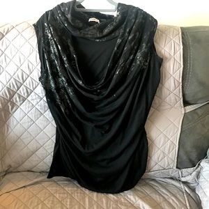 Draped futuristic tunic